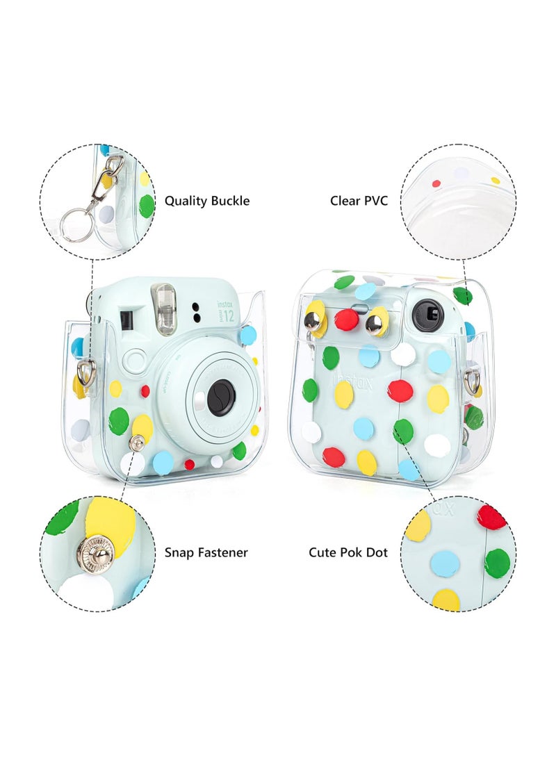 general Fuji Instax Mini 12 Case, Fujifilm Instax Mini 12 Instant Camera PVC Case with Adjustable Shoulder Strap - Image 5