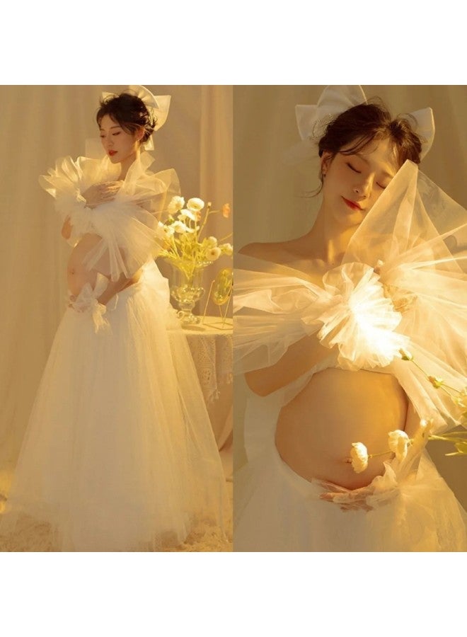 New Pregnant Women Photo Clothing Super Fairy Gauze Skirt Photo Studio Shooting Beautiful Cute Pregnant Mother Photo Photography Set 