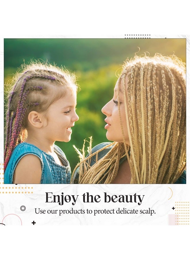 Romooa 183 Pcs Heat Guards Set, 150 Single Hole Round Heat Guards Spacer Hair Template with Measurements Comb 20 Hair Clips 12 Glue Finger Protector PVC Fusion Glue Protector for Hair Extension - Image 5