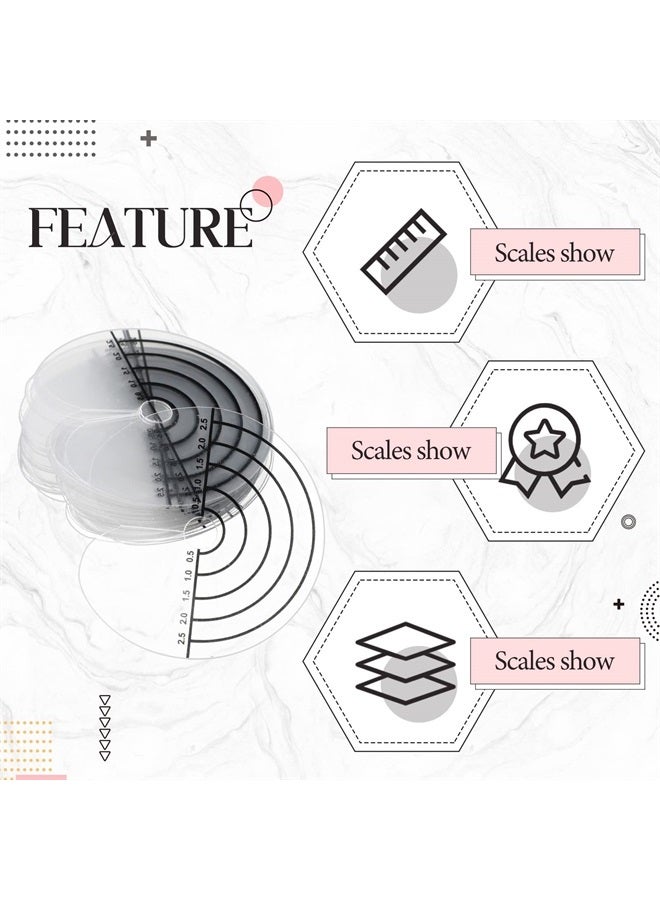 Romooa 183 Pcs Heat Guards Set, 150 Single Hole Round Heat Guards Spacer Hair Template with Measurements Comb 20 Hair Clips 12 Glue Finger Protector PVC Fusion Glue Protector for Hair Extension - Image 3