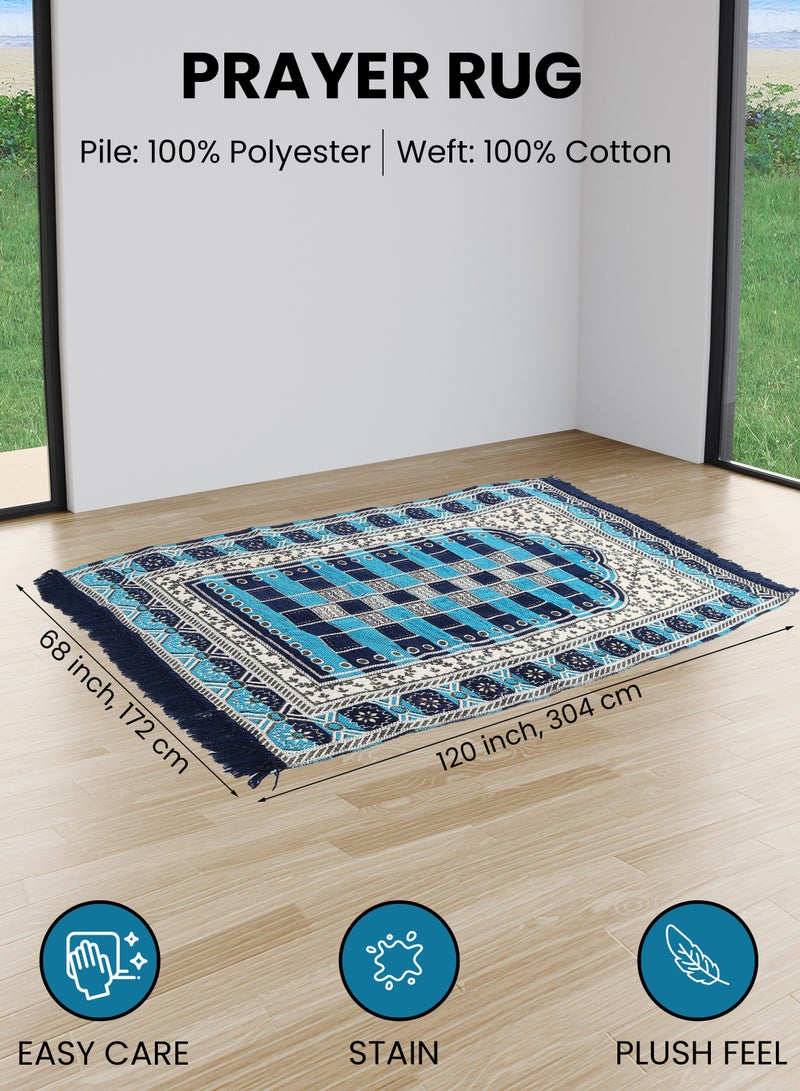 BSB Luxurious Elegant Comfort Supreme Prayer Mat for Serene Prayers Comfortable Worship Daily Devotion Spiritual Solace  68 x 120 cm  - Image 3