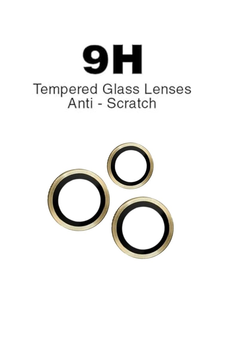 FabeKee Camera Lens Frame Glass Compatible with Realme 15 5G Tempered Glass Aluminum Alloy Frame Individual Camera Lens Protector Cover Gold - Image 4