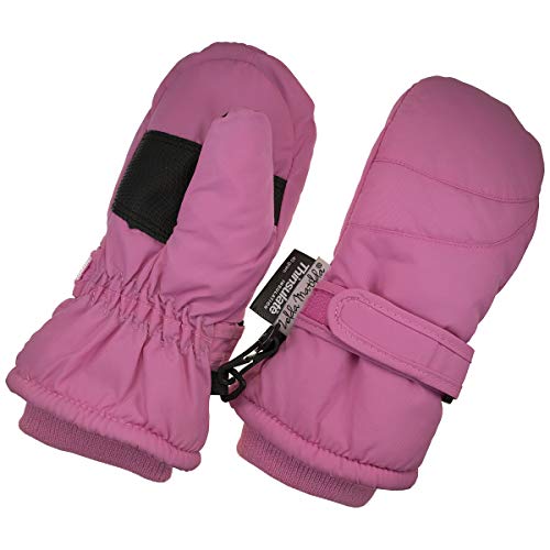 Zelda Matilda Children Toddlers and Baby Mittens Made With Thinsulate,and Fleece - Winter Waterproof Gloves By Zelda Matilda, Dark Pink, 1 - 2 years - Image 1