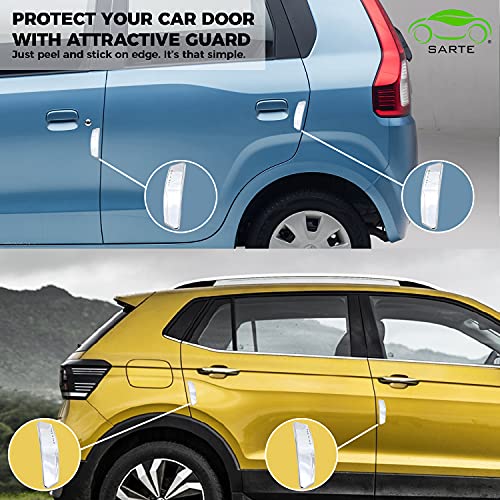 SARTE Car Door Edge Guard Scratch Protector for All Cars (Chrome Finish) - Image 2
