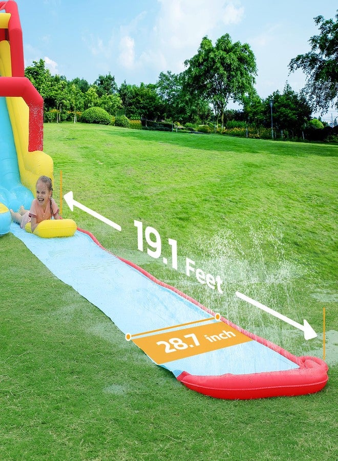 ELEMARA 19.1 ft Inflatable Water Slide，24.8" Bodyboard & Advanced Sprinkler System Splash Pool for Backyard，Outdoor Water Park Summer Fun for Kids, Teens - Image 3