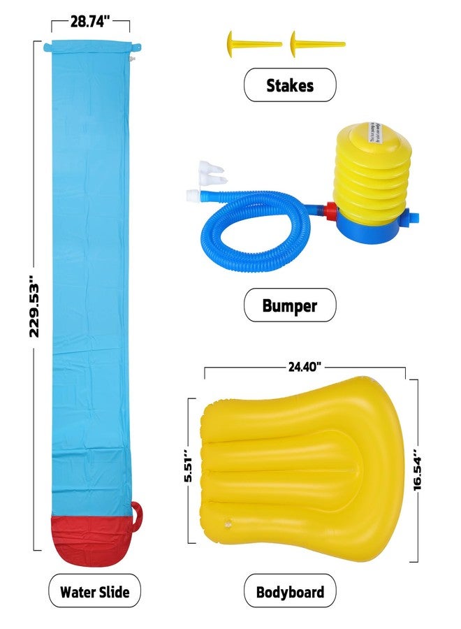 ELEMARA 19.1 ft Inflatable Water Slide，24.8" Bodyboard & Advanced Sprinkler System Splash Pool for Backyard，Outdoor Water Park Summer Fun for Kids, Teens - Image 4