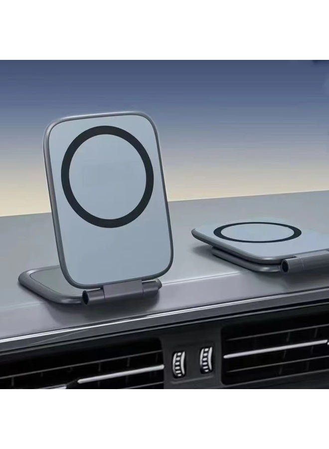 مدعّم هاتف مغناطيسي مزدوج - حامل هاتف رفيع جدًا قابِل للطي، متوافق مع ماج سيف وآيفون 17/16/15/14/13/12/11 برو ماكس وسامسونج وشياومي - Image 1