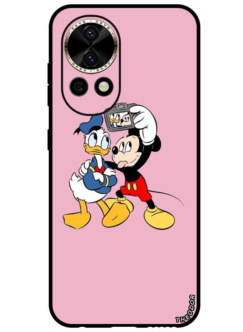 Theodor Protective Case Anti Scratch Shock Proof Bumper Cover For Huawei Nova 12 Mickey Donald selfie - Image 1
