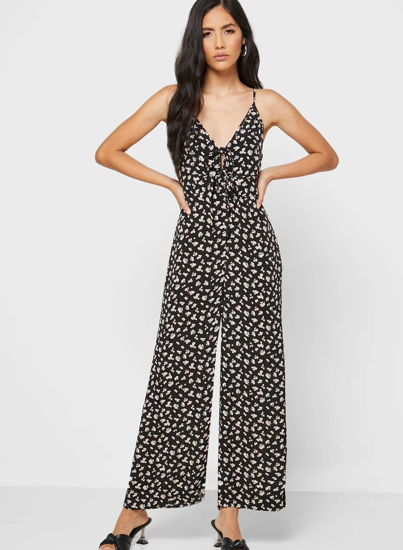 TOPSHOP Floral Print Jumpsuit