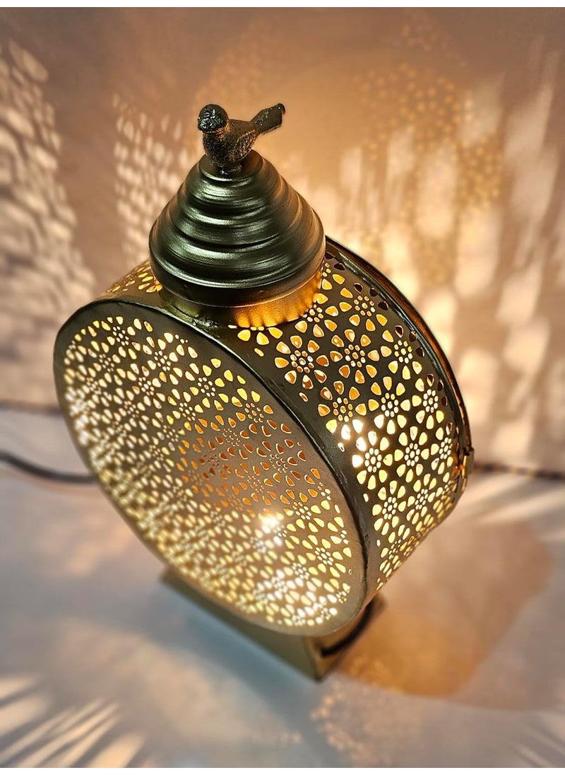 R.R.V. INTERNATIONAL RRV INTERNATIONAL Decorative Electric Moroccan StyleAroma Oil Burner Diffuser for Home Fragrance with 10ml Aroma Oil_ R 1993 Golden  - Image 3