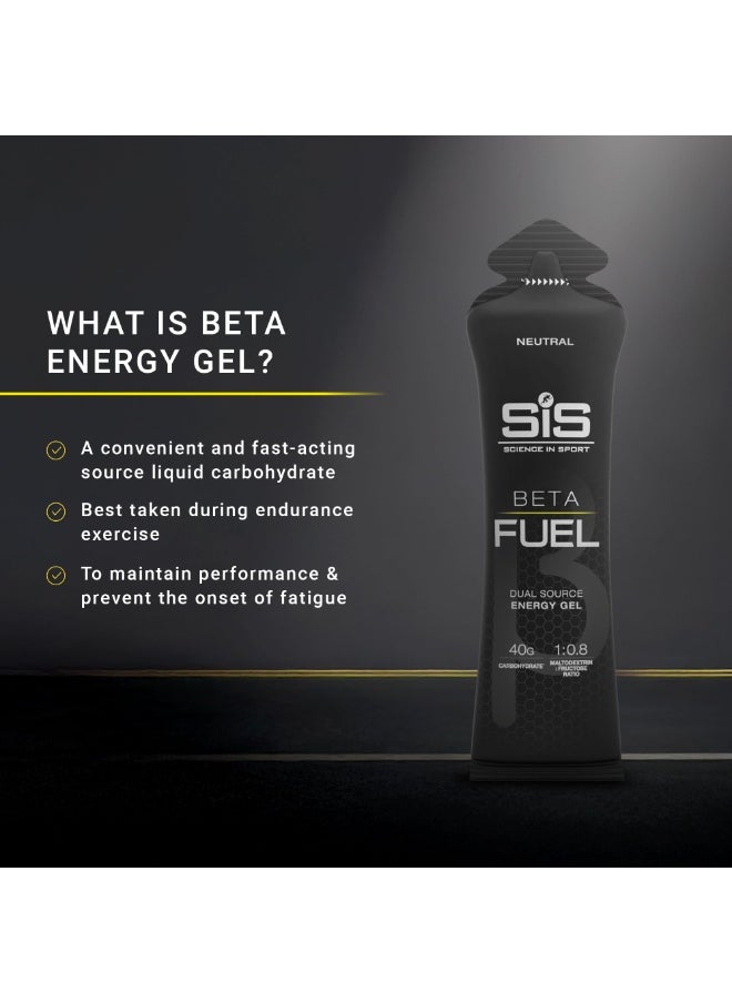 SIS Beta Fuel Dual Source Energy Gel, Neutral, 6 Pack, 40g carbohydrate, 1:0.8 maltodextrin: fructose ratio  - Image 4