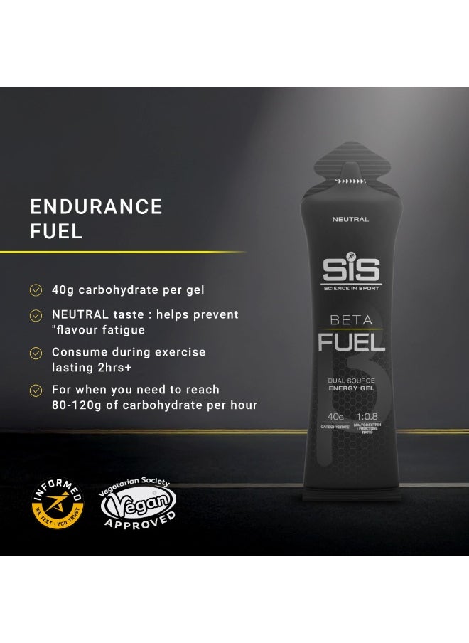 SIS Beta Fuel Dual Source Energy Gel, Neutral, 6 Pack, 40g carbohydrate, 1:0.8 maltodextrin: fructose ratio  - Image 3