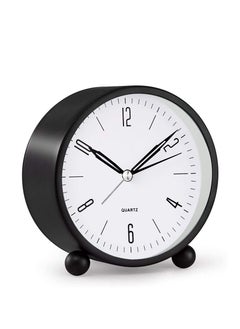 SYOSI Alarm Clock, 4 inch Super Silent Non Ticking Small Clock with Night Light, Battery Operated, Simply Design, for Bedroom, Bedside, Desk  - Image 1