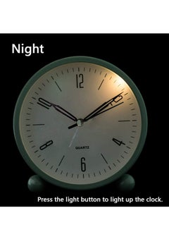 SYOSI Alarm Clock, 4 inch Super Silent Non Ticking Small Clock with Night Light, Battery Operated, Simply Design, for Bedroom, Bedside, Desk  - Image 3