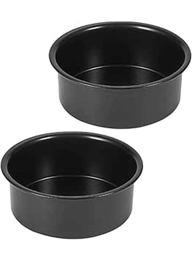 Stainless Steel Round Cake Pan Set with Removable Bottom 6 Inch - Image 1