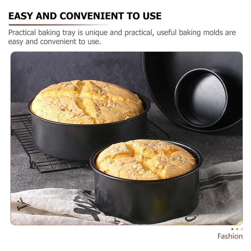 Stainless Steel Round Cake Pan Set with Removable Bottom 6 Inch - Image 4