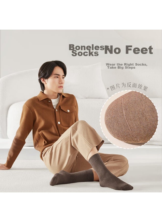 B&C.ROOM Mianzhuwu Men's Socks, Mid-calf Length, Autumn And Winter Style, Sweat-absorbing, Spring And Autumn Style, 100% Yarn, Pure Cotton, Odor-resistant, Antibacterial, Men's Long Socks, 5 Pairs - Image 5