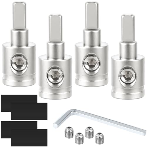 Builimeer 0 Gauge to 4 Gauge Reducer Connector (4PCS) - Create Secure Power & Ground Connections for Car Amplifier Stereo Installation | Heavy-Duty Nickel Plated Brass with Terminals & Heat Shrink - Image 1