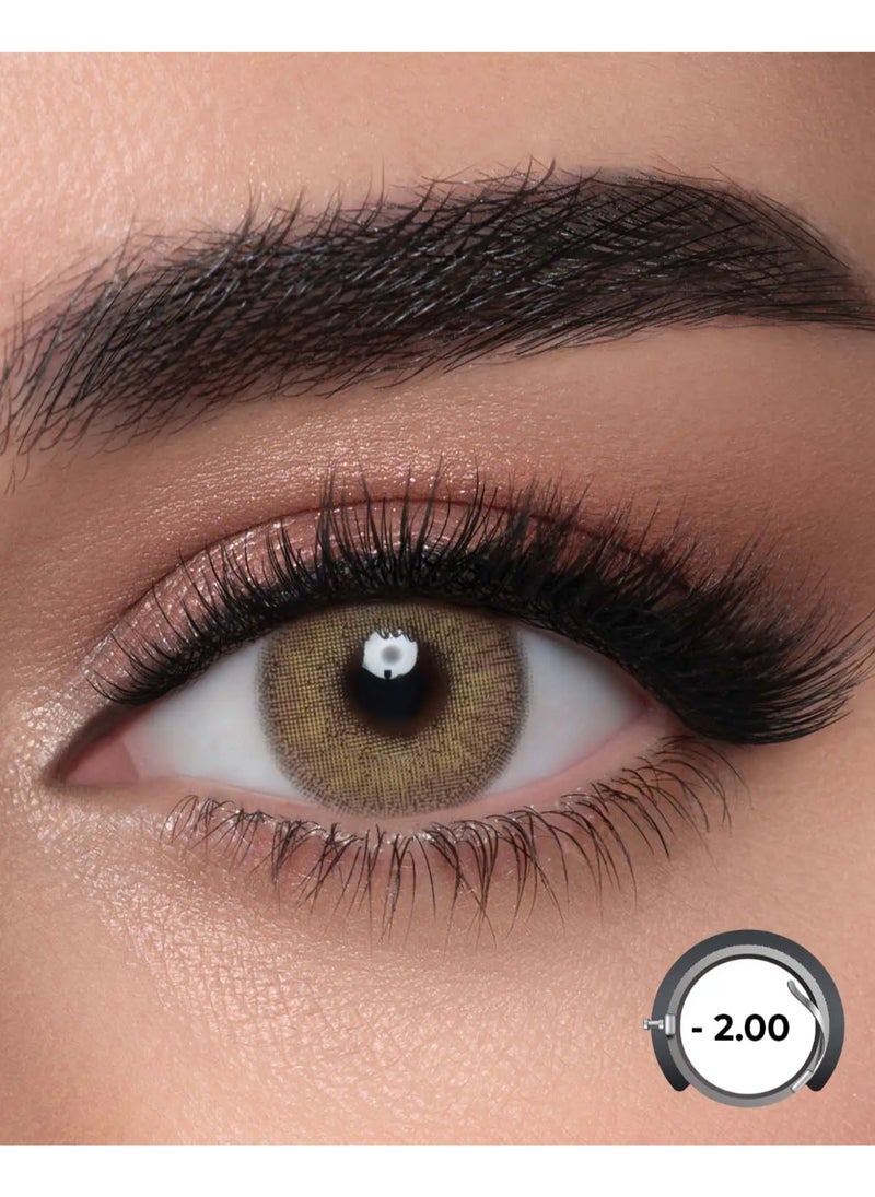 Power Contact Lens Honey ( -2.00 ) - Pack of One Lense - Image 1