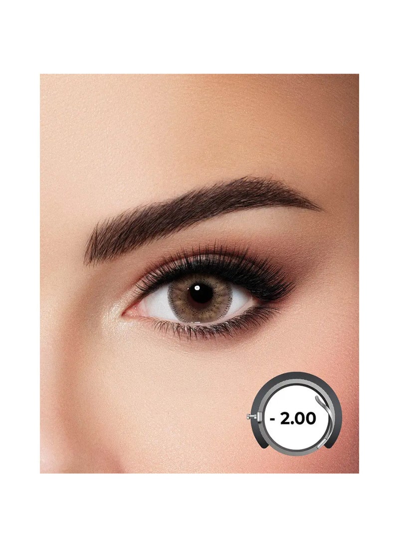 Power Contact Lens Honey ( -2.00 ) - Pack of One Lense - Image 2