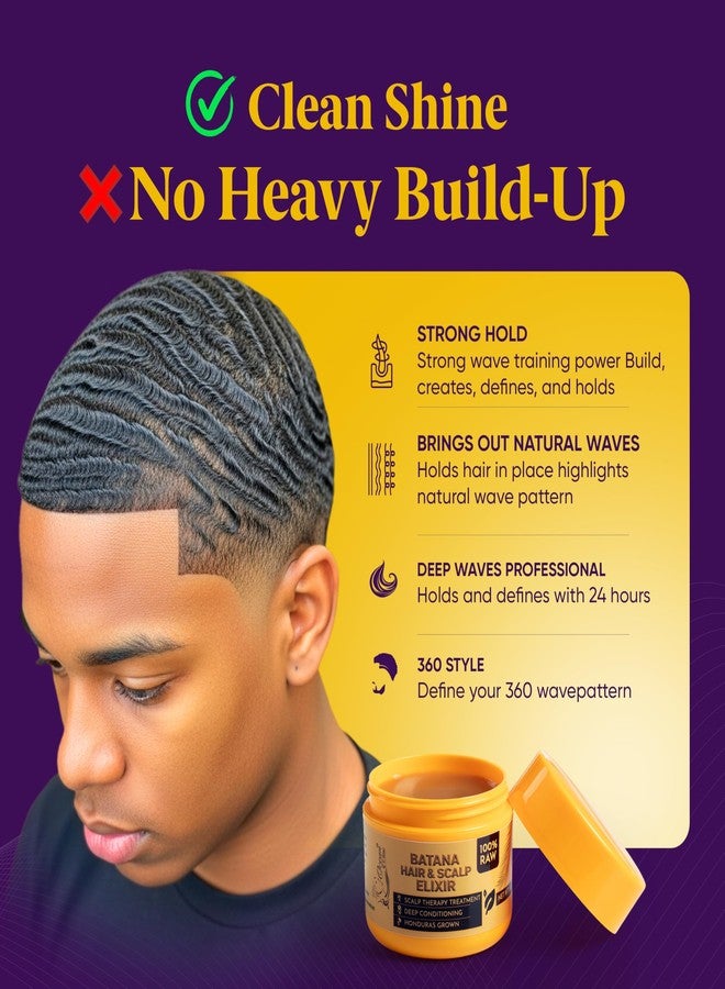 OCEAN VIEW DEEP WAVES POMADE - Premium Wave Grease, Wave Pomade for 360 Waves, Strong Hold Wave Cream for Men, Hydrating Hair Styling Product for Deep, Defined Waves, 4 oz Jar - Image 2