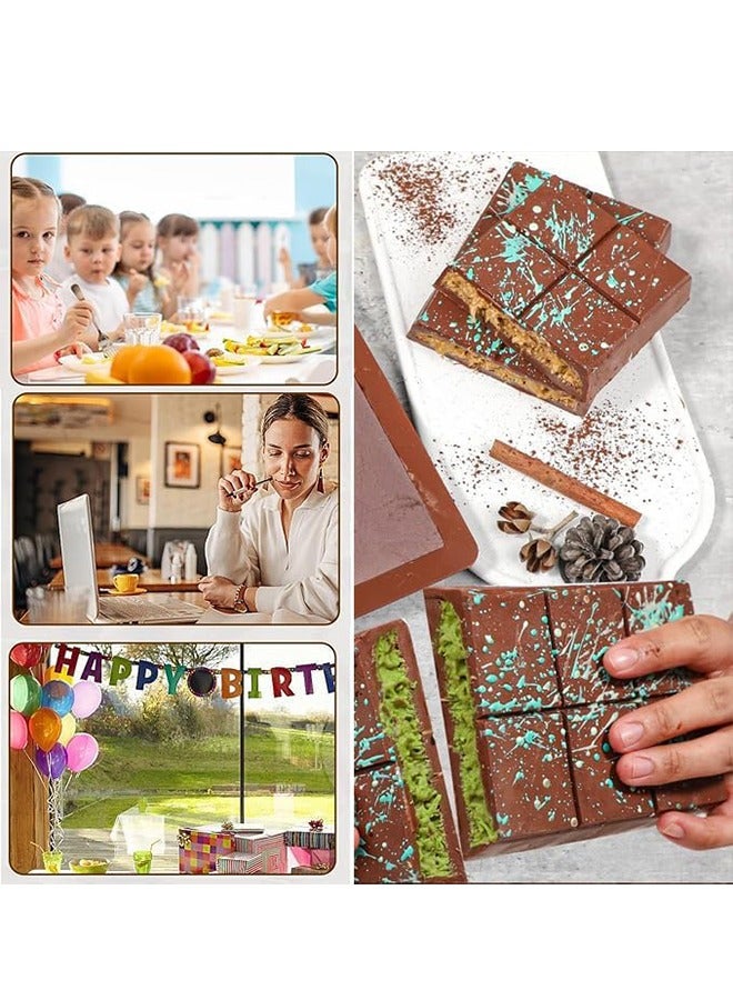 2 قوالب الشوكولاته عصا ، وتستخدم لملء شريط الشوكولاته مع قوالب كبيرة وسميكة سيليكون كتلة الشوكولاته العميقة - Image 3