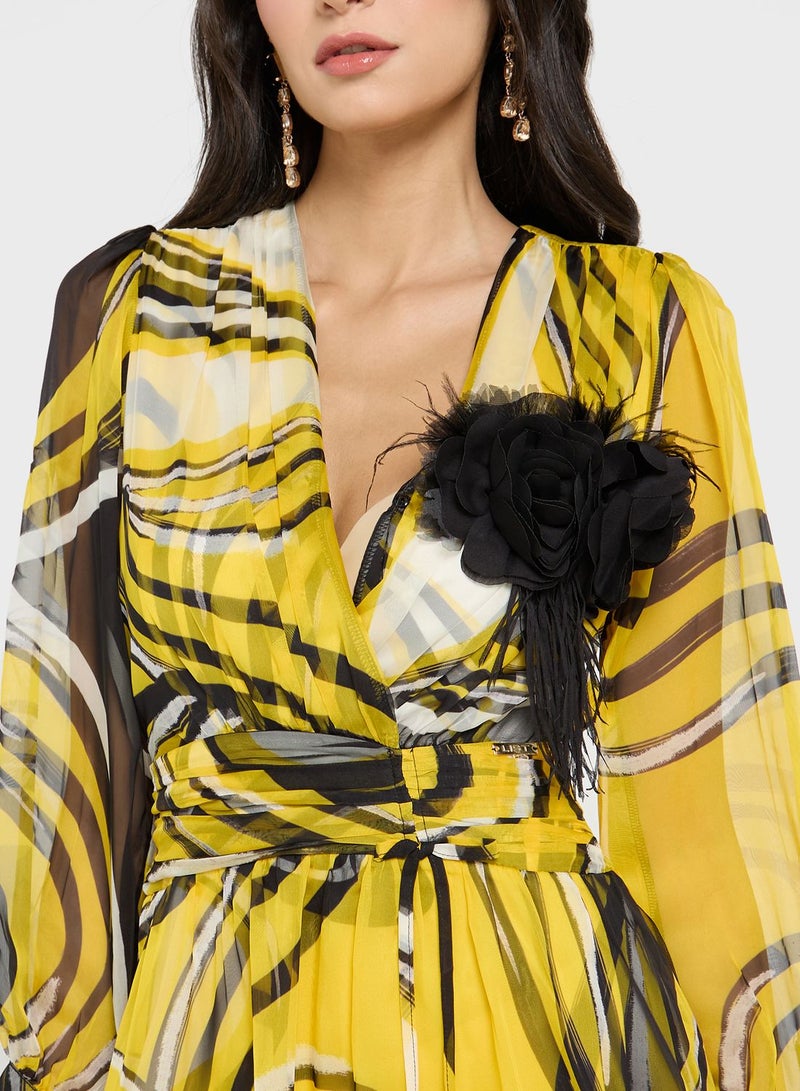 List Printed Tiered Dress - Image 3