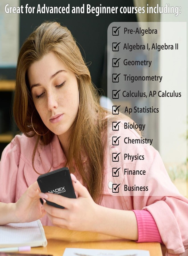Nadex Scientific Calculator with Graph Functions for College and High School Students, Engineering, Advanced Mathematics, Calculus, Algebra, Geometery, Trigonometry, Statistics, Physics, Chemistry - Black - Image 5