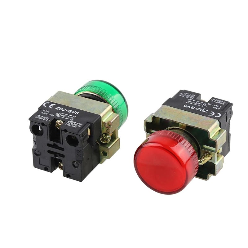XB2 BV61 White 24V Metal Indicator Pilot Light Switch 22mm Opening - Image 4