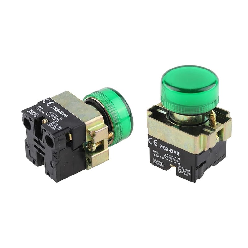 XB2 BV61 White 24V Metal Indicator Pilot Light Switch 22mm Opening - Image 5