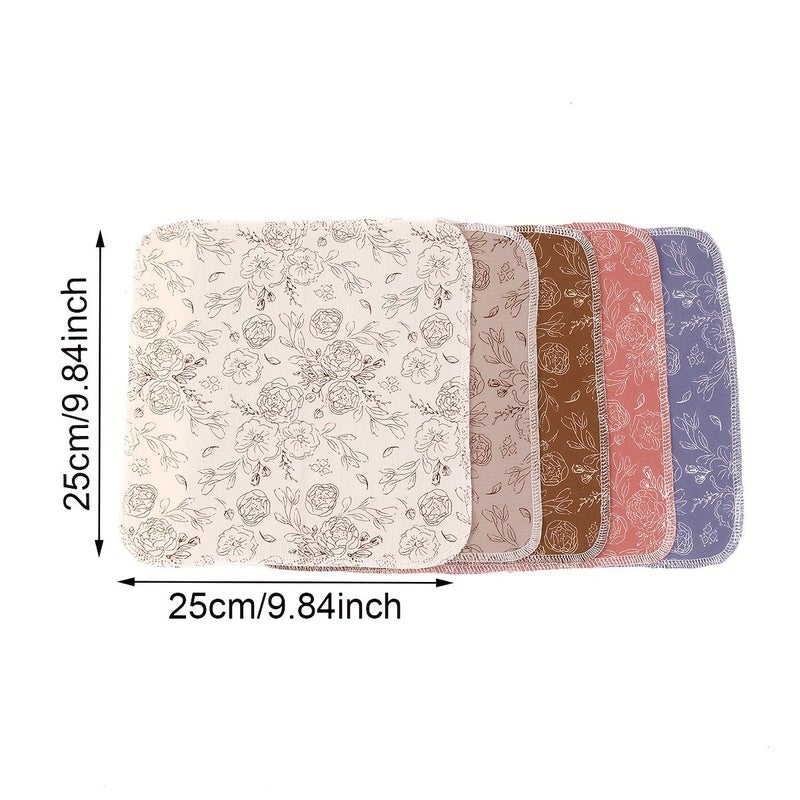 25 Pcs Multicolor Reusable Washable Toilet Paper Roll Cloths High Quality Comfortable Soft Bathroom Tissues With Vibrant Printed Designs - Image 3