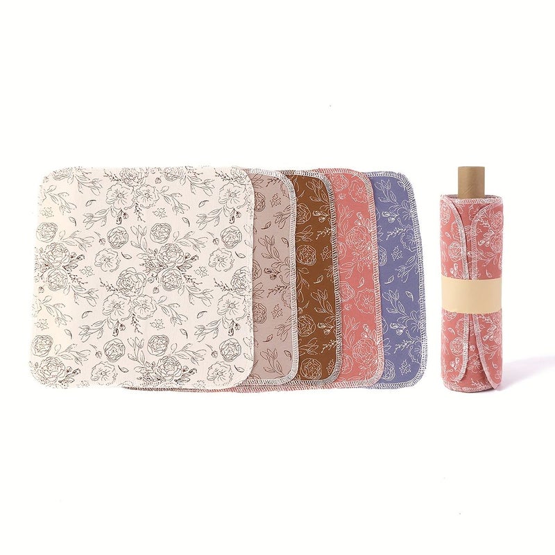 25 Pcs Multicolor Reusable Washable Toilet Paper Roll Cloths High Quality Comfortable Soft Bathroom Tissues With Vibrant Printed Designs - Image 1