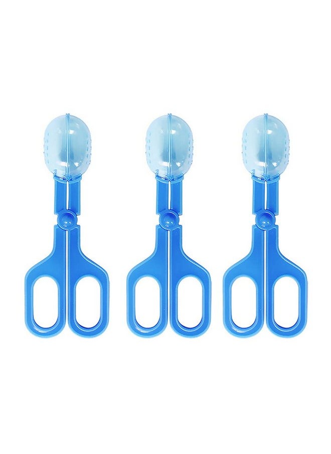 Ximimark Ximimark 3 pcs Classic Aquarium Litter Blue Clear Reptile Poop Clamp Tool Kit New  - Image 1