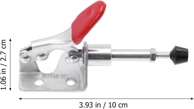 jojofuny 4pcs Fast Toggle Clamps Quick Release Horizontal Straight-line Action Clamping Tool for Woodworking and Cabinet Door Installation - Image 2