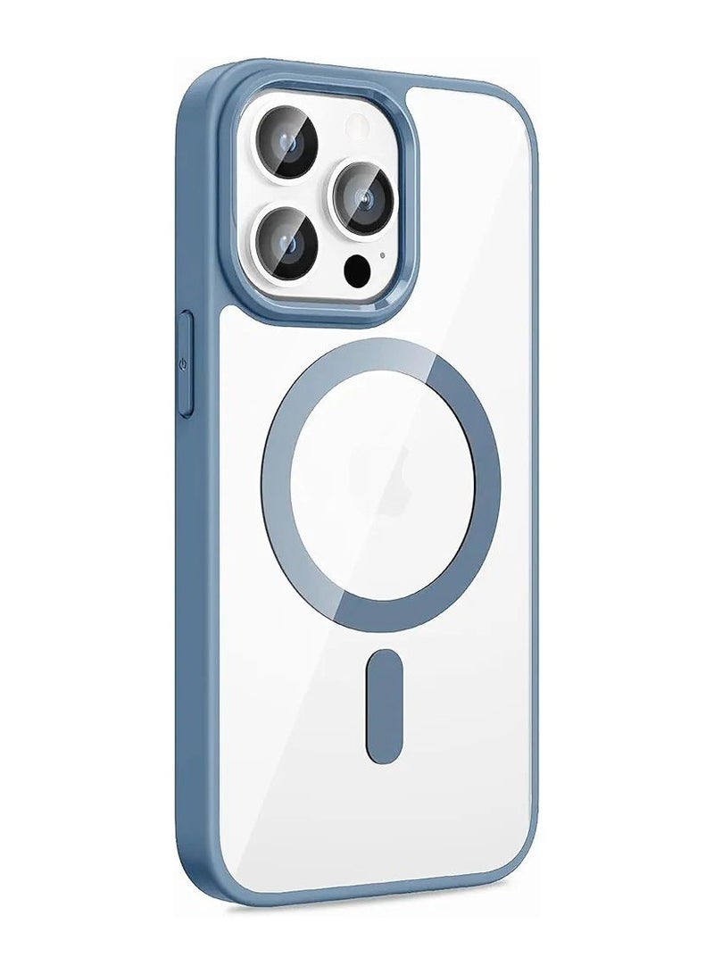 Denx Magnetic Case for iPhone 16 Pro Case, Compatible with MagSafe, Plating Luxury Cover, Clear Soft TPU Shockproof Protective Phone Case, (navy Blue) - Image 1