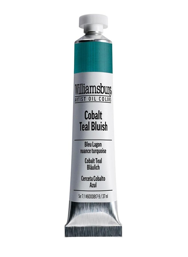 Williamsburg Artist Oil Colors by GOLDEN, Cobalt Teal Bluish, 37 ml tube, Professional Oil Paint, Opaque - Image 1
