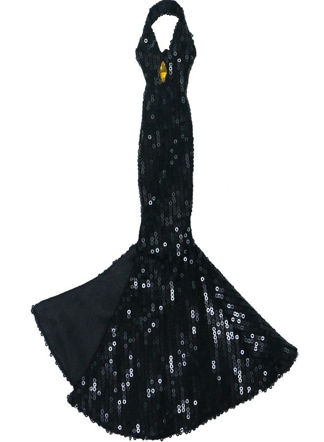 BLIJOLA Gorgeous Handmade Doll Dress, Doll Clothes Evening Gown with Sequin Fashion Show, Wedding Party Outfits for 11.5 inch Dolls Accessories (Black) - Image 5