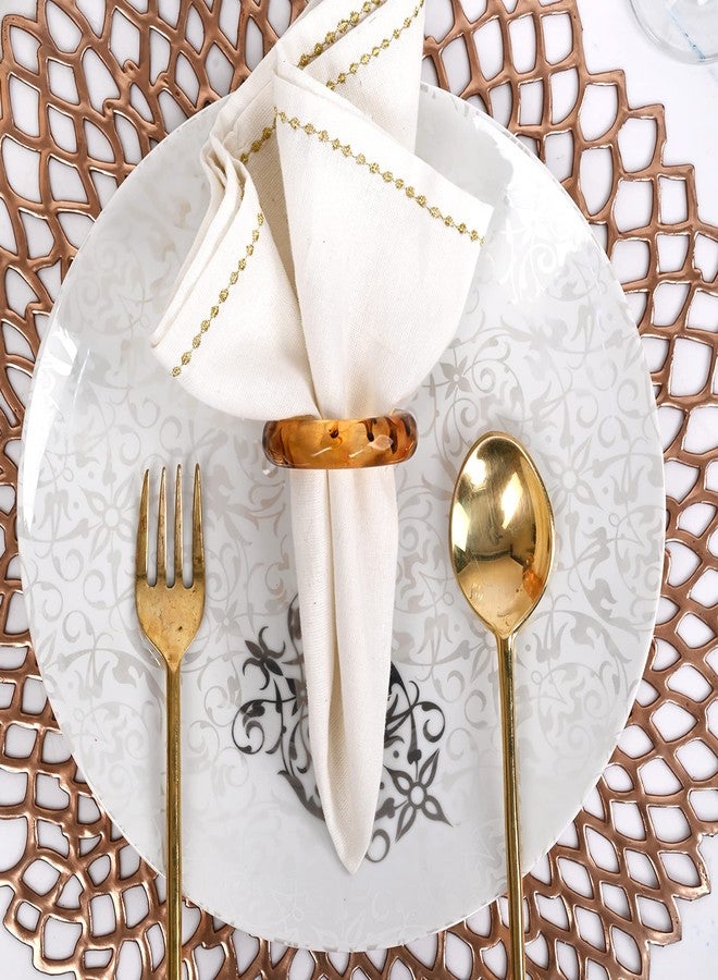 CLEENTABLE Epoxy Resin Napkin Holders for Cloth Napkins Set of 12 - Decorative Napkin Holders for Weddings, Parties & Everyday Dining - Diamond-Top Design in 6 Assorted Pastel Colors - Image 2
