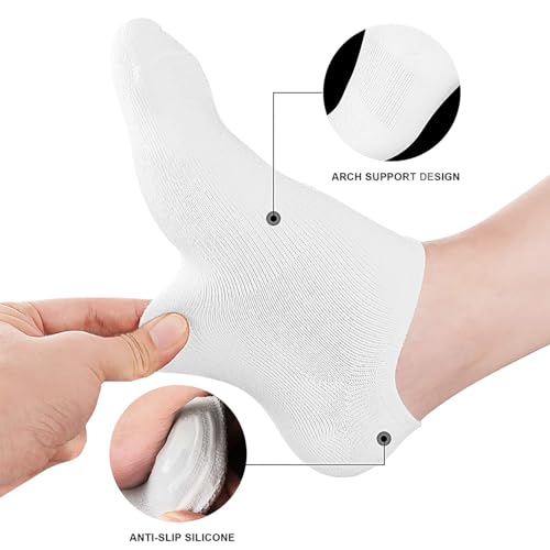 wernies Women No Show Socks Invisible Loafer Flat No Slip Rise Flats Ankle Liners Short Thin Low Cut, white, 5-8 - Image 3
