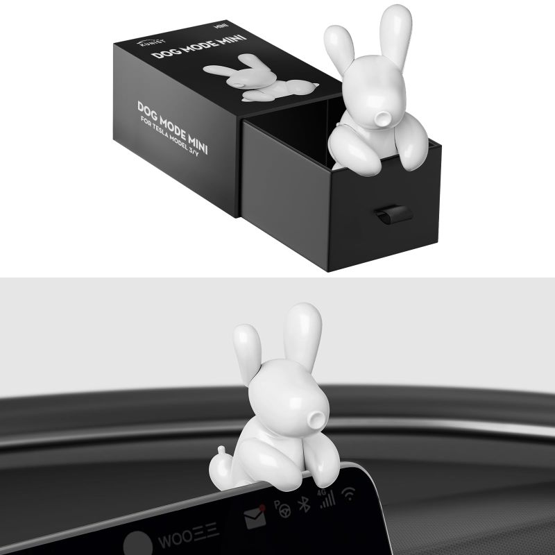 Tesla Interior Accessories: White Yew Wood Mini Decor - Seamless Fit No-Drop Design, Easy Tool-Free Installation for Tesla Model 3 Model Y 2017-2026 Tesla Owners - Image 1