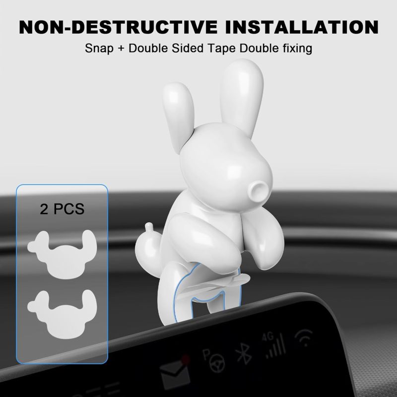 Tesla Interior Accessories: White Yew Wood Mini Decor - Seamless Fit No-Drop Design, Easy Tool-Free Installation for Tesla Model 3 Model Y 2017-2026 Tesla Owners - Image 4