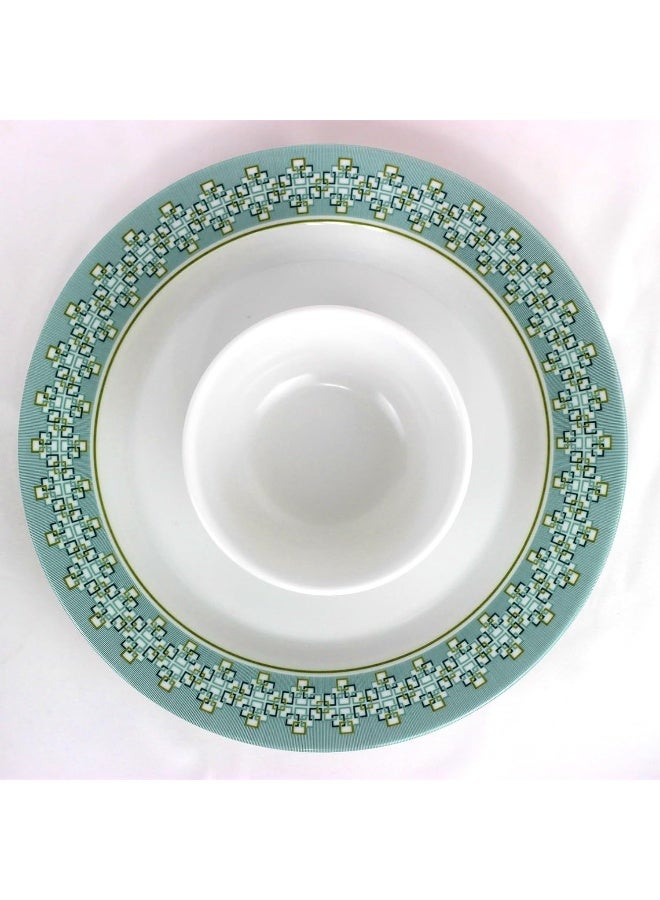 Melrich 18 Piece Melamine Dinner Set With 6 X Dinner Plate 6 X Soup Plate 6 X Bowl - Image 4