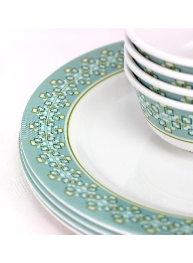 Melrich 18 Piece Melamine Dinner Set With 6 X Dinner Plate 6 X Soup Plate 6 X Bowl - Image 2