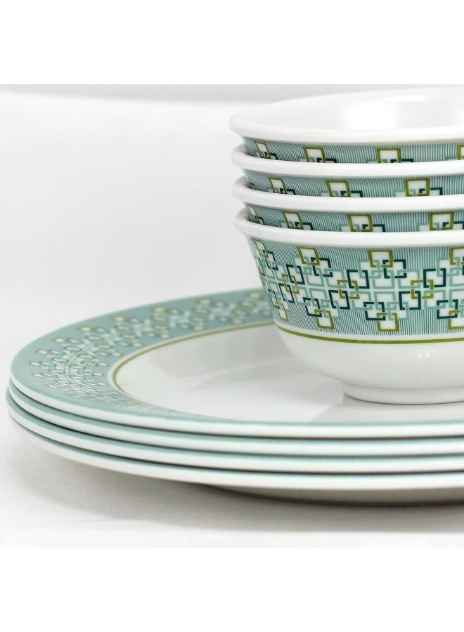 Melrich 18 Piece Melamine Dinner Set With 6 X Dinner Plate 6 X Soup Plate 6 X Bowl - Image 3