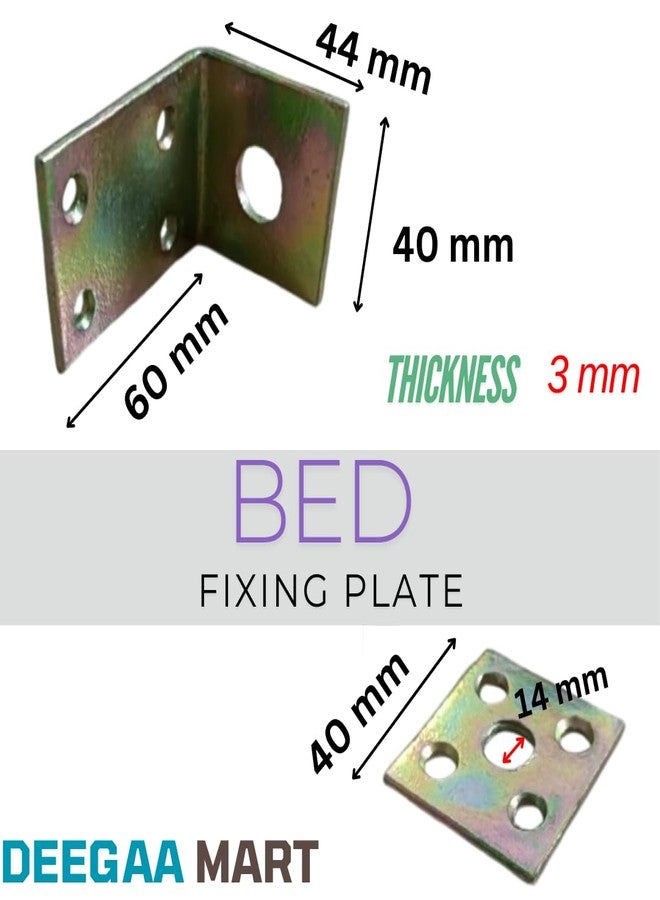 DEEGAA MART Bed Rail L Brackets for Joining Woods, Bed Frame Hardware , Bed Rail Socket Accessories, Set of 4 Wooden Bed Brackets Bed Rail Fittings, headboard and Footboard Fixing Accessories(4 Sets) - Image 4