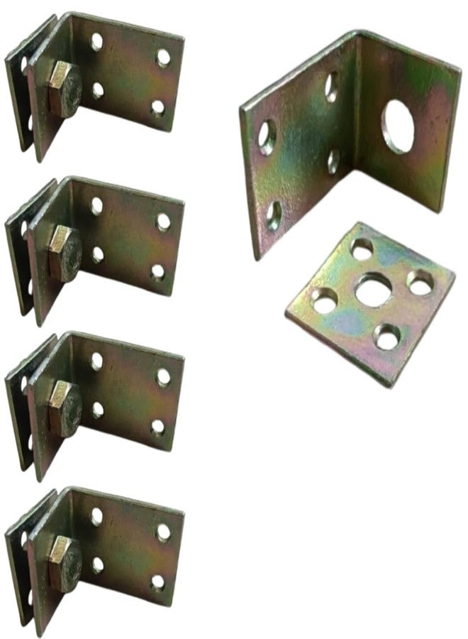 DEEGAA MART Bed Rail L Brackets for Joining Woods, Bed Frame Hardware , Bed Rail Socket Accessories, Set of 4 Wooden Bed Brackets Bed Rail Fittings, headboard and Footboard Fixing Accessories(4 Sets) - Image 1