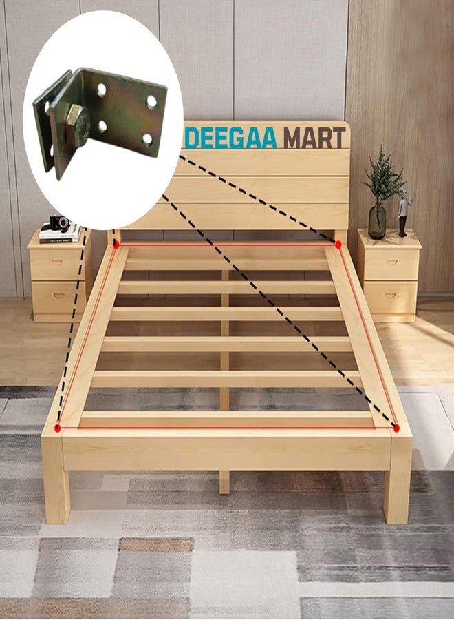 DEEGAA MART Bed Rail L Brackets for Joining Woods, Bed Frame Hardware , Bed Rail Socket Accessories, Set of 4 Wooden Bed Brackets Bed Rail Fittings, headboard and Footboard Fixing Accessories(4 Sets) - Image 5