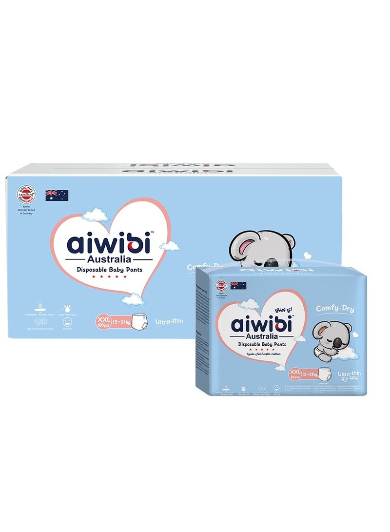 Aiwibi Comfy Dry Baby Pants Size 6-XXL (15-21kg) 36's - Pack Of 3 - Image 1