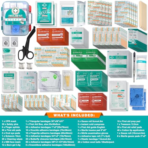 General Medi 420 Pieces Professional First Aid Kit - HardCase First Aid Box - Contains Premium Medical Supplies for Travel, Home, Office, Vehicle, Camping, Workplace & Outdoor - Image 2