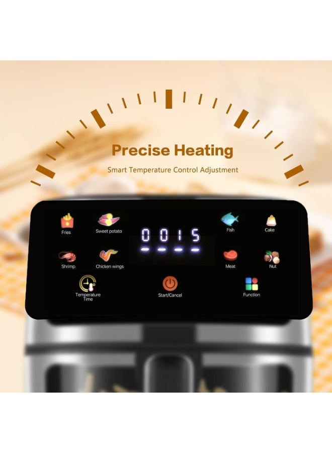 Denx Air Fryer DX3409 | 8L Large Capacity, 1800W High Power Multifunction Air Fryer for Frying, Baking, Roasting & Grilling | Healthy Oil-Free Cooking Kitchen Appliance - Image 5